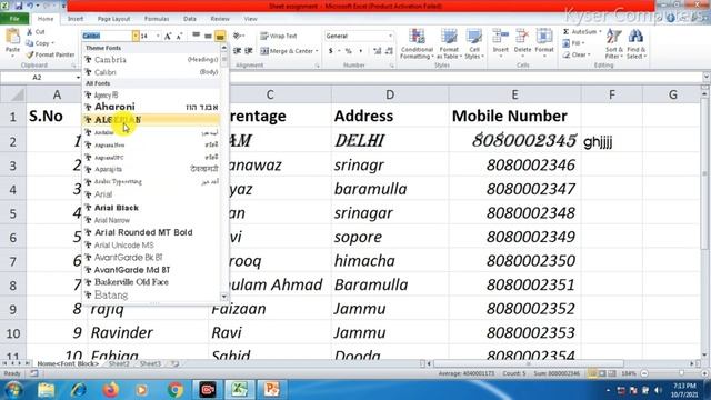 LECTURE 2: Font Formatting Microsoft Excel| Bold|Italic|Underline|Font colour|Font Face| смотреть онлайн
