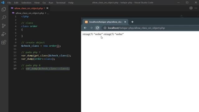 PHP 8 - Allow Class on Object смотреть онлайн