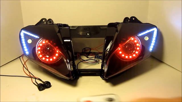 #12 2006-2013 Yamaha R6 HID Projector Headlights BiXenon Dual Angel Eyes Halo By BKmoto.com смотреть онлайн
