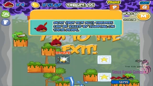 Angry Birds Arms Birds Skill Game Walkthrough Levels 1-4 смотреть онлайн