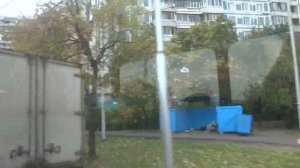 Москва, автобус 156, участок Нагатинский затон - Библиотека имени Симонова (съемка в другую сторо