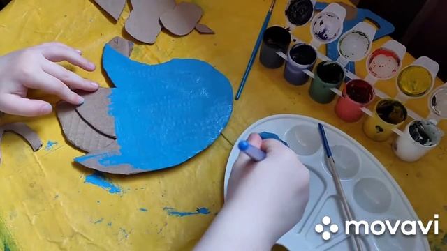 Поделка из картона. смотреть онлайн