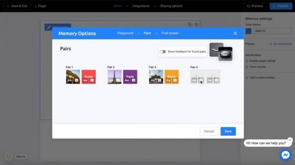 How to create a Memory Game – Interacty online Memory Game Maker