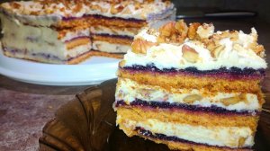 Вкуснейшая выпечка к чаю. Все будут просить рецепт этого Торта "Пани Валевская". Простой рецепт.