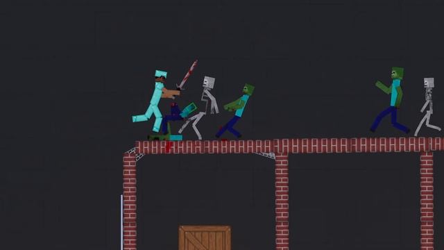 Minecraft Mobs Fight People In People Playground! смотреть онлайн
