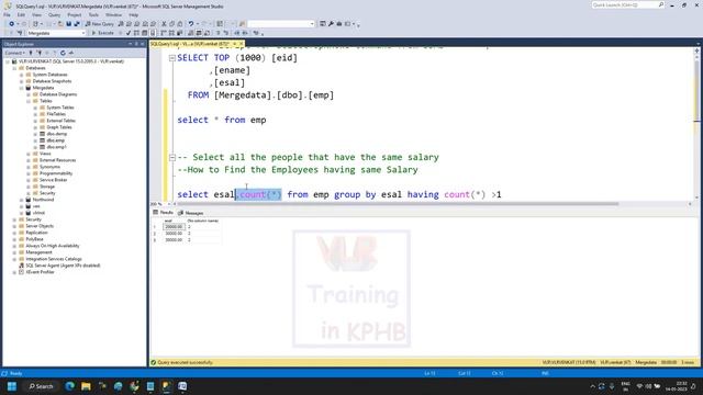 Find the Employees having same name or same salary ms sql interview qustions смотреть онлайн