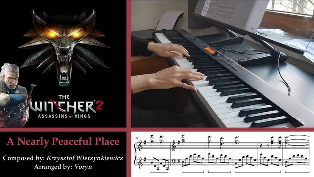 The Witcher 2 - A Nearly Peaceful Place (Piano Cover + Sheet Music) смотреть онлайн