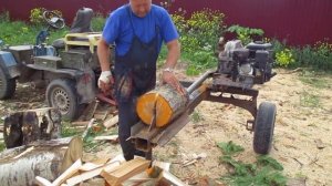 Дровокол самодельный мотопривод