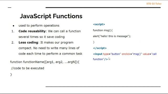KTU CS368 Web Technologies|S6 CS|Module 4 Part 7|Javascript object, array and function creation смотреть онлайн