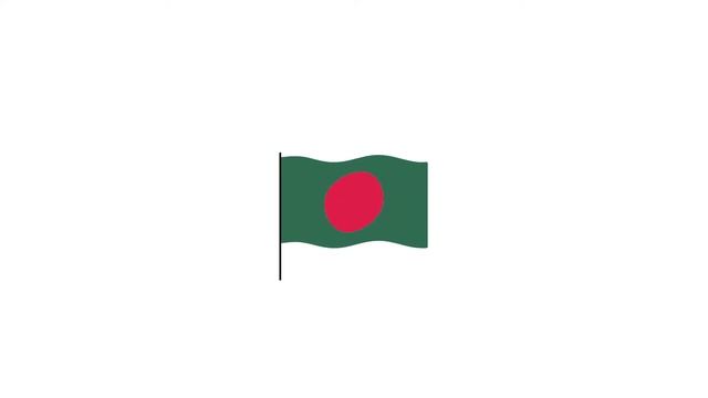 Bangladesh flag Lottie JSON animation смотреть онлайн
