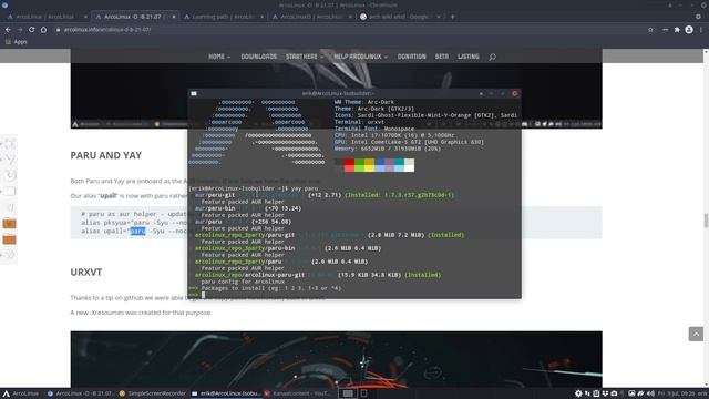 ArcoLinux : 2083 What is new in ArcoLinux 21.07 смотреть онлайн