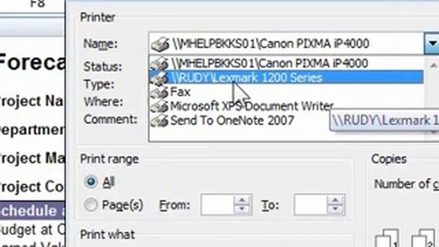 How to find a printer in Excel смотреть онлайн