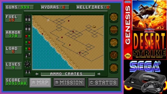 Mega Drive - Desert Strike - Campaign #2: Scud Buster - Mission 5: Scud Lauchers смотреть онлайн