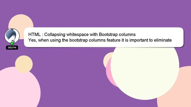 HTML : Collapsing whitespace with Bootstrap columns смотреть онлайн