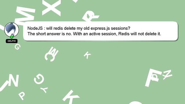 NodeJS : will redis delete my old express.js sessions? смотреть онлайн