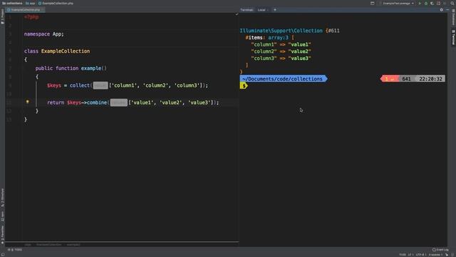combine | Laravel Collections смотреть онлайн