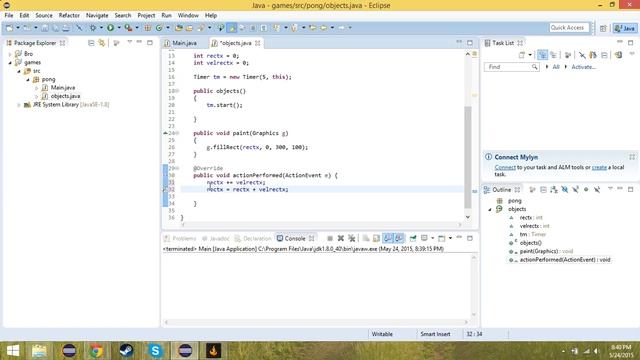Single Player Pong Java Tutorial смотреть онлайн