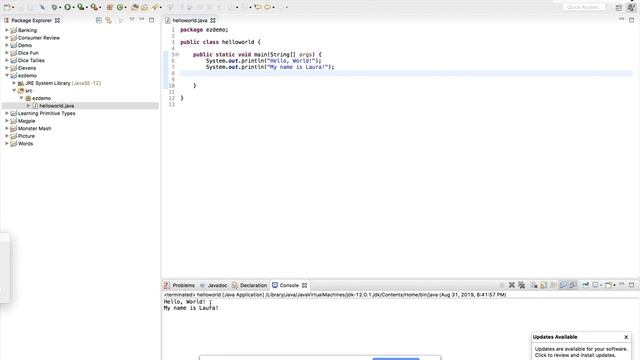 println vs print in Java смотреть онлайн
