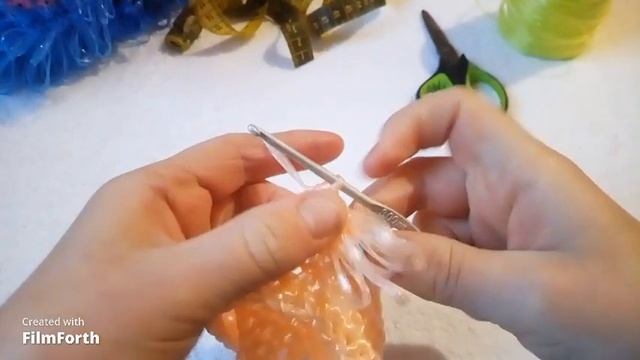 Вязание Мочалки-Варежка крючком. смотреть онлайн