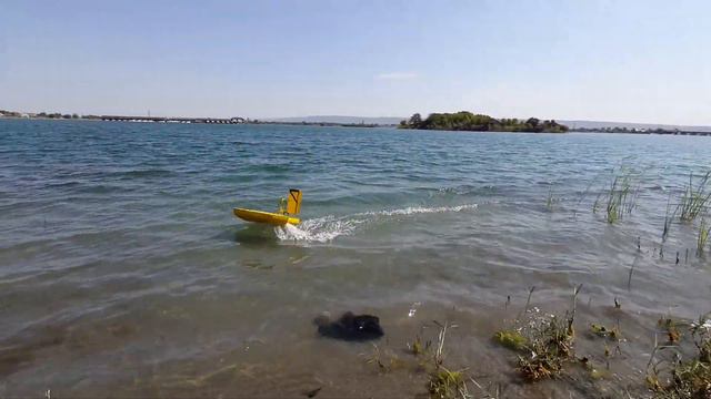 Аэроглиссер. Первый заплыв на воде.\ Air Boat. Test In Water
