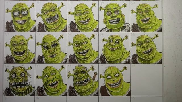 HORROR Artist Draws SHREK 100 Times ✍️ смотреть онлайн