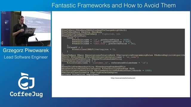 Fantastic Frameworks and How to Avoid Them by Grzegorz Piwowarek | CoffeeJug Meetup смотреть онлайн