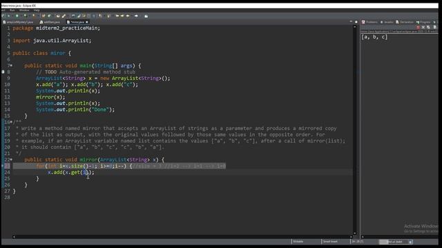 Java CodeStepByStep || mirror || arrayLisy, collections смотреть онлайн