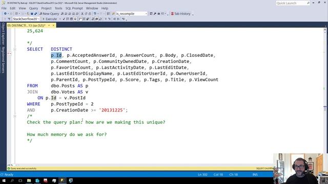 07 SQL Server Performance Tasting Menu DISTINCTly Bad смотреть онлайн
