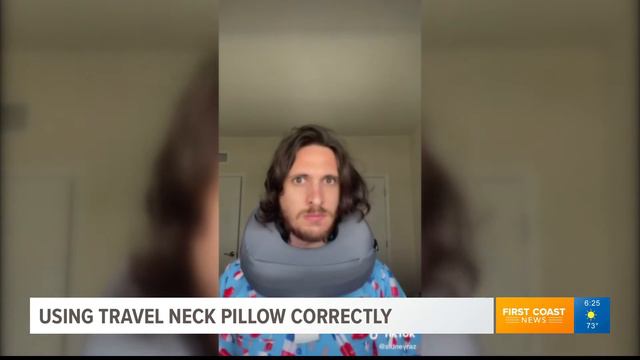 The correct way to use a neck pillow when traveling - Social media users shows us how it's done смотреть онлайн