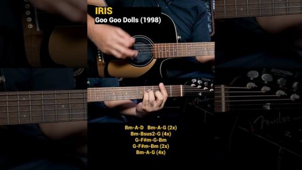 Iris - Goo Goo Dolls (Easy Guitar Chords Tutorial with Lyrics)