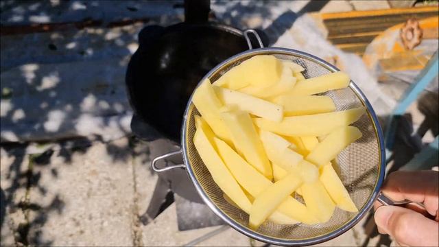 Картофель Фри в Казане - печь казан труба и масло смотреть онлайн