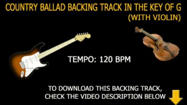 Country ballad backing track in G with violin -120 bpm смотреть онлайн