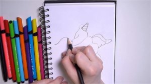 Рисуем Радужного Единорога ПУПСИ. Простые рисунки для срисовки