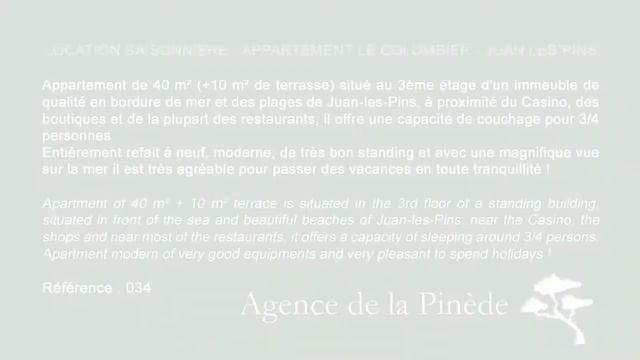 Location saisonnière Juan les Pins - A LOUER Appartement vue mer - 40 m² +10 m² de terrasse смотреть онлайн