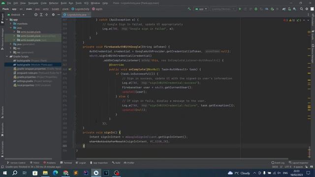 Приложение Планка на Java в Android Studio. Урок 69. Входим в приложение через аккаунт Google. смотреть онлайн