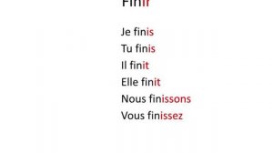 Французский язык онлайн, глаголы на ir, finir.