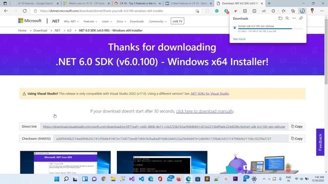 Install Dotnet 6 On Windows 10 Offline | Install .Net Core 6