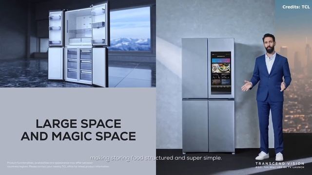 TCL C470 Refrigerator with 21 5 inch smart OLED Screen смотреть онлайн