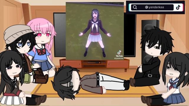 YANDERE AND THEIR SENPAI REACT TO TIK TOK/ yandere simulator/ nikki mirai смотреть онлайн
