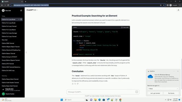 python for loop break condition смотреть онлайн