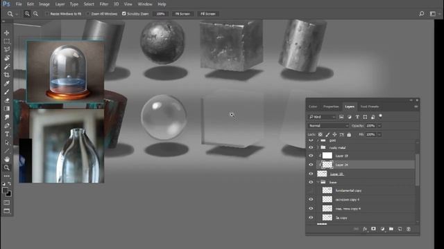 Materials drawing. Photoshop. Full video. смотреть онлайн