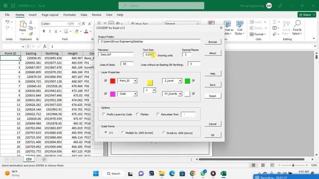 HOW TO CONVERT CSV FILE TO DXF FILE CONVERT CSV to DXF CONVERT смотреть онлайн