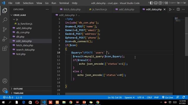 Edit data using ajax || Update data using ajax and php || Ashaikh Webtechub смотреть онлайн