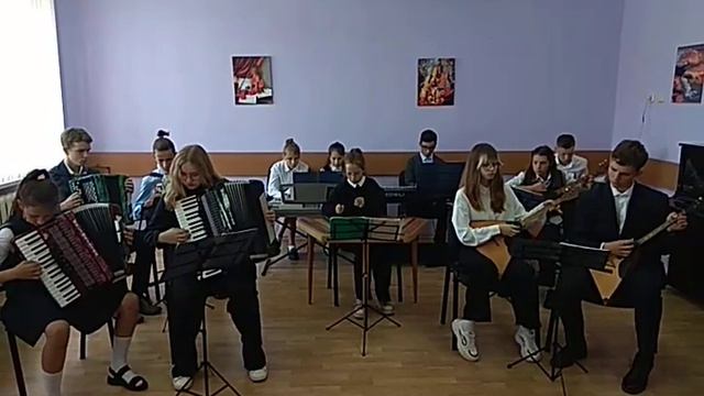 Оркестр учащихся школы. Гимн Республики Беларусь смотреть онлайн