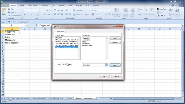 Video Tip: Create a custom list in Excel смотреть онлайн