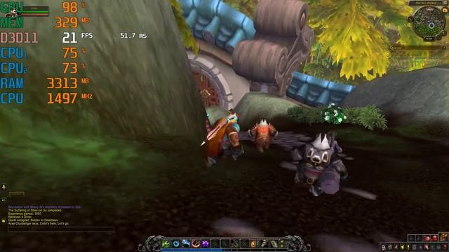 Intel Celeron 1007U \ World of Warcraft @ 1280x720 very low settings (1,5GHz CPU) (4GB RAM) смотреть онлайн