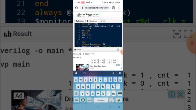 Mod 10 counter using Verilog code смотреть онлайн