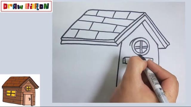 How to draw a wooden House смотреть онлайн
