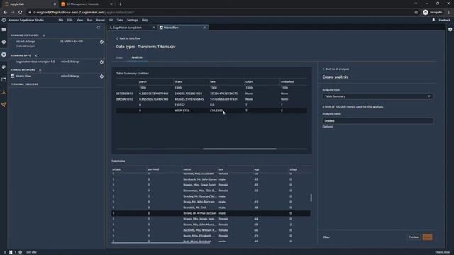 Getting Started with SageMaker Data Wrangler to Analyze and Transform Data | AWS ML for Beginners смотреть онлайн
