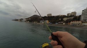 Рыбалка в ноябре на Черном море с берега в Алуште